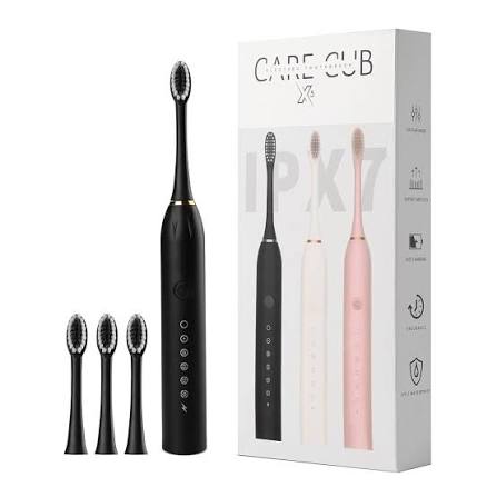 Premium Rechargeable Electric Toothbrush with 2 Extra Brush Heads | USB Charging 6-Mode Sonic Toothbrush for Deep Oral Cleaning