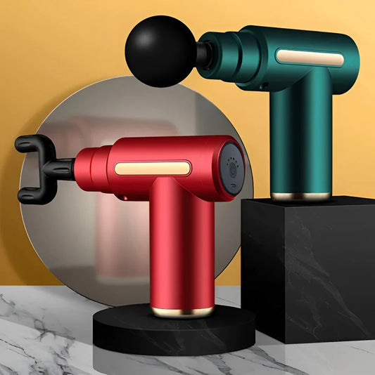 Rechargeable Massage Gun | 3000mAh Battery | 4 Speed Levels | 4 Removable Heads Electric Full Body Massager