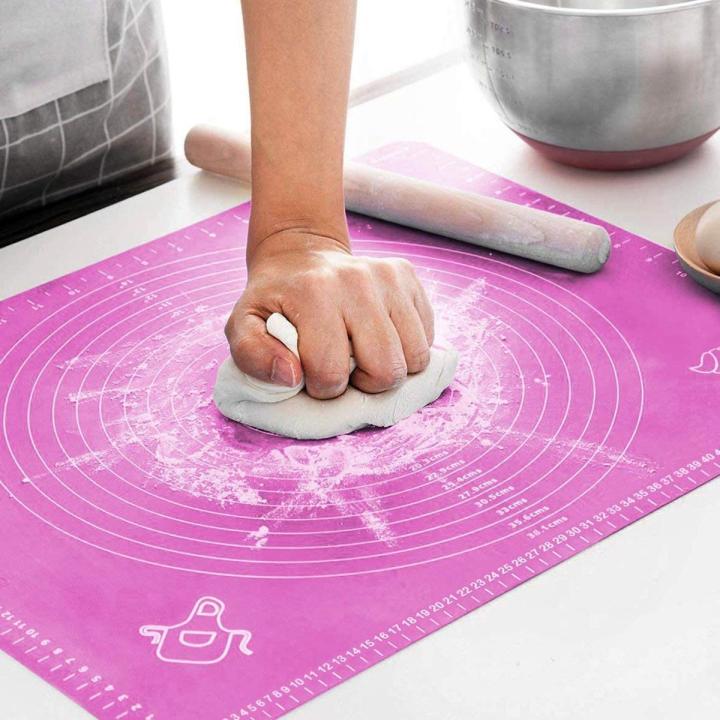 Premium Silicone Roti Mat 50×40cm | Non-Stick Pastry & Dough Kneading Mat with Measurement Guide | Large Baking & Rolling Board