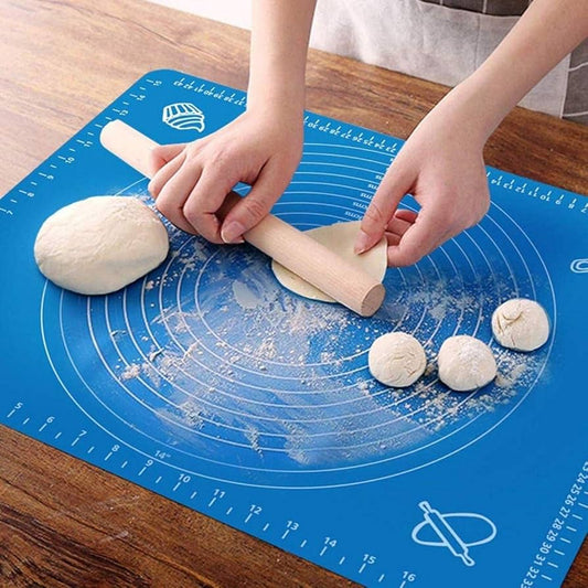 Premium Silicone Roti Mat 50×40cm | Non-Stick Pastry & Dough Kneading Mat with Measurement Guide | Large Baking & Rolling Board