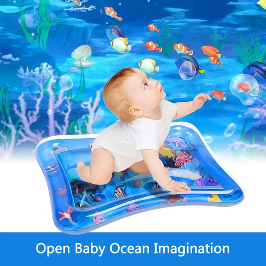 Premium Baby Water Play Mat | Inflatable Tummy Time Sensory Activity Mat for Infants & Toddlers