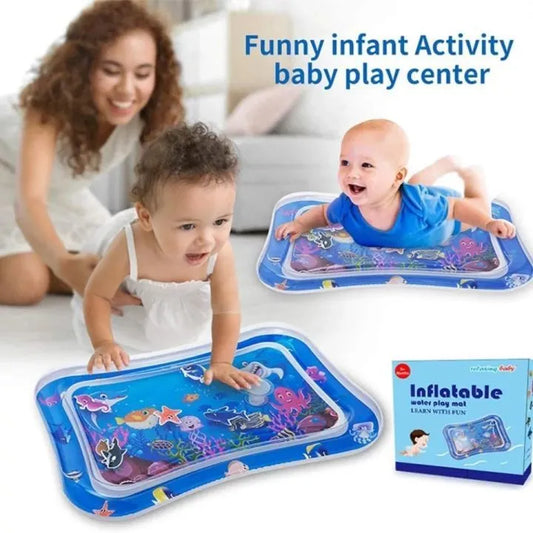 Premium Baby Water Play Mat | Inflatable Tummy Time Sensory Activity Mat for Infants & Toddlers