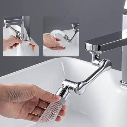 Premium 1080° Rotatable Faucet Extender | 360° Swivel Sink Faucet Attachment for Kitchen & Bathroom