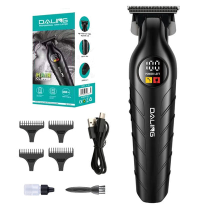 Daling Professional Hair Clipper DL-1777 – Rechargeable Electric Trimmer with Adjustable Blades & Guide Combs