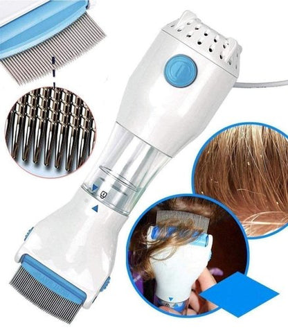 Premium V-COMB Electric Head Lice Treatment Device | Chemical-Free Electronic Lice Comb with Hygienic Disposable Filter