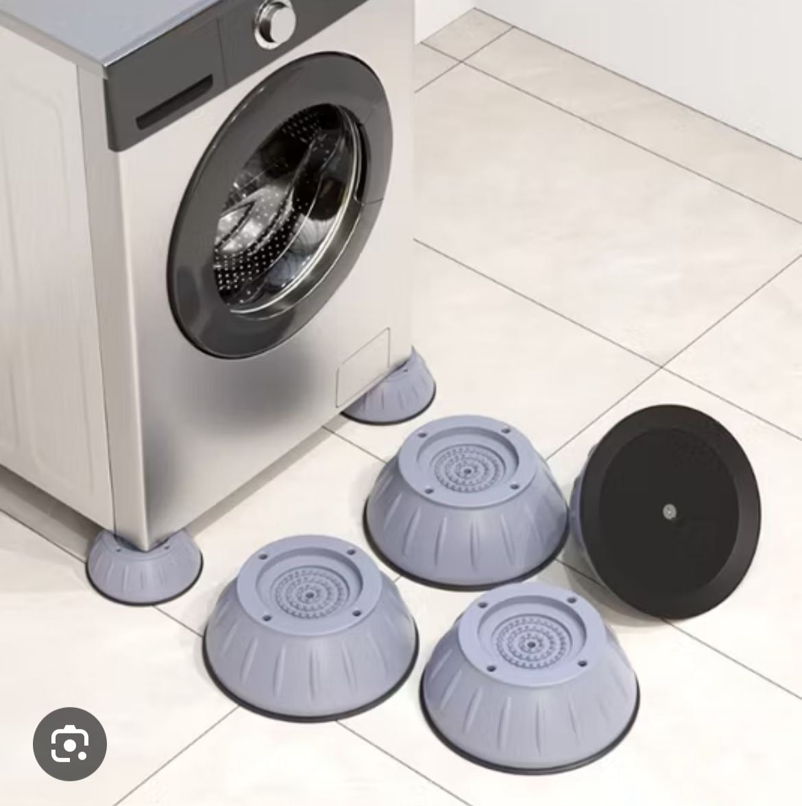 Washing Machine Anti-Vibration Pads – Set of 4 Non-Slip Shock Absorbing Floor Protectors