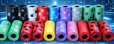 150-Piece Baby & Pet Waste Disposal Bags – Colorful Leak-Resistant Rolls