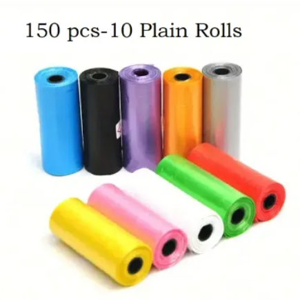 150-Piece Baby & Pet Waste Disposal Bags – Colorful Leak-Resistant Rolls