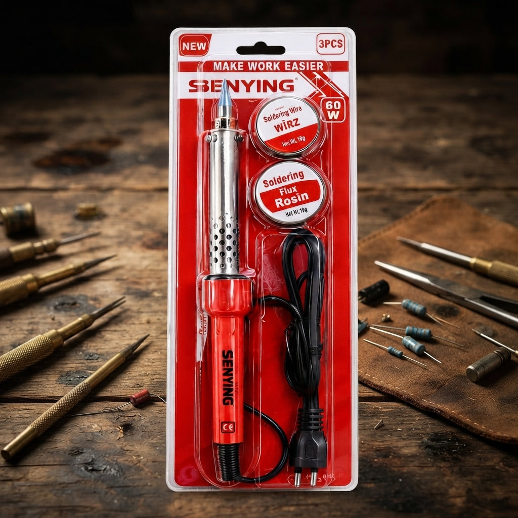 Senying 60W Soldering Iron Set – 3-Piece Electronics Repair Tool Kit