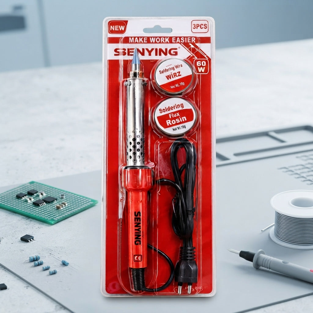 Senying 60W Soldering Iron Set – 3-Piece Electronics Repair Tool Kit