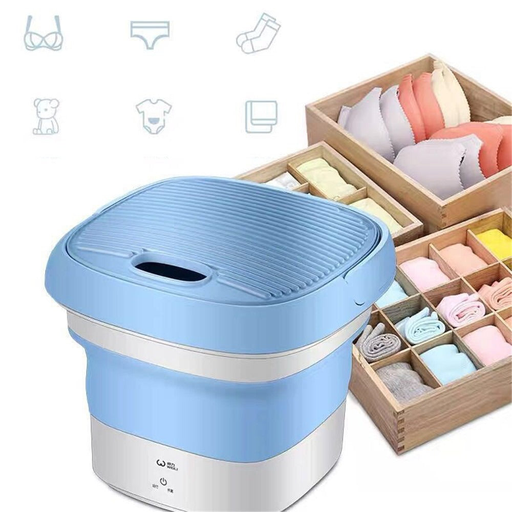 Portable Folding Semi-Automatic Washing Machine – Compact Mini Laundry Washer