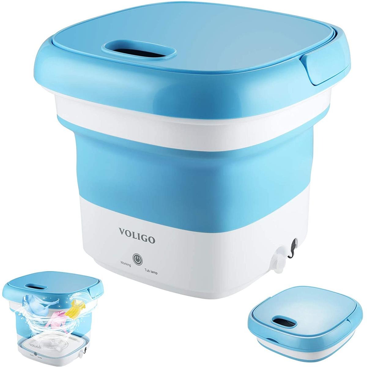 Portable Folding Semi-Automatic Washing Machine – Compact Mini Laundry Washer