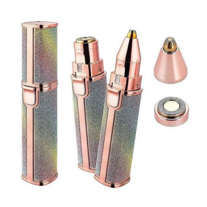 2-in-1 Eyebrow Trimmer & Facial Hair Remover – Portable Electric Beauty Grooming Device