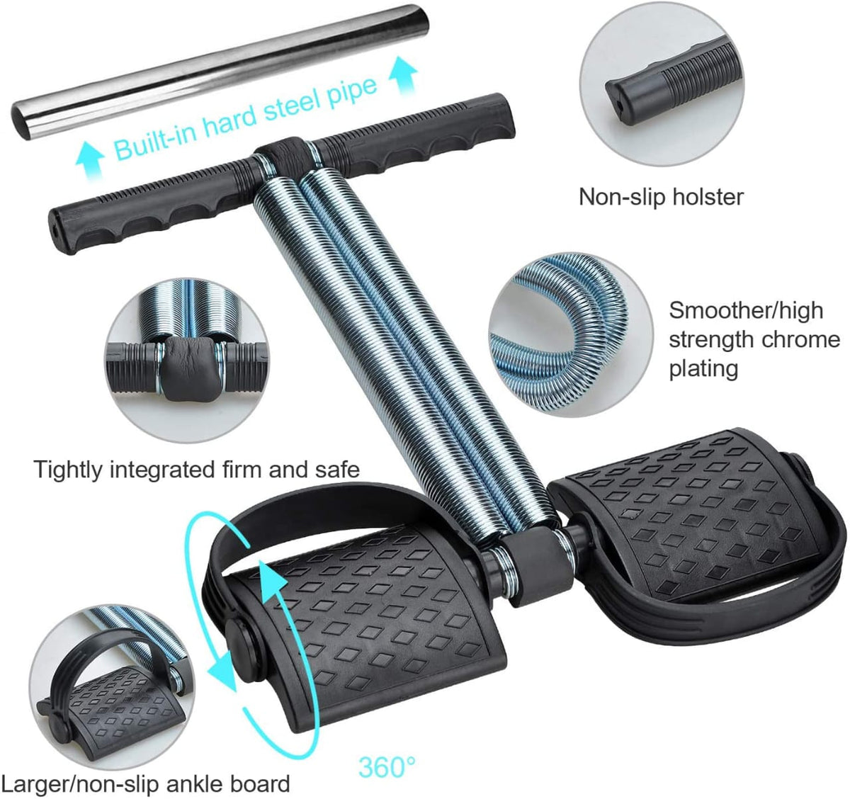 Premium Double Spring Tummy Trimmer | High-Quality Resistance Trainer for Home Gym & Full-Body Workouts