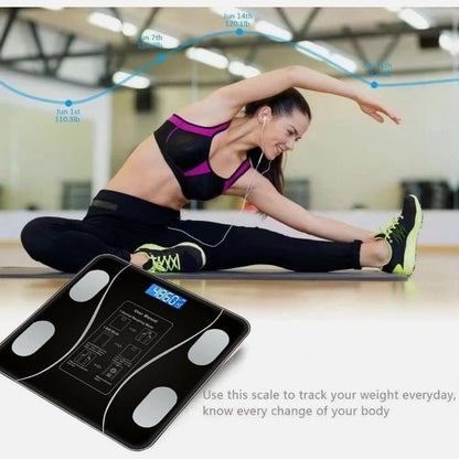 Digital Smart Bluetooth Body Weight & BMI Scale – Body Composition Analyzer with Smartphone App